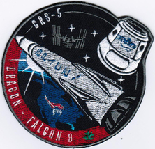  expedition 42 spx 5 spacex international space station iron on embroidered patch 4x3.8 thumb200