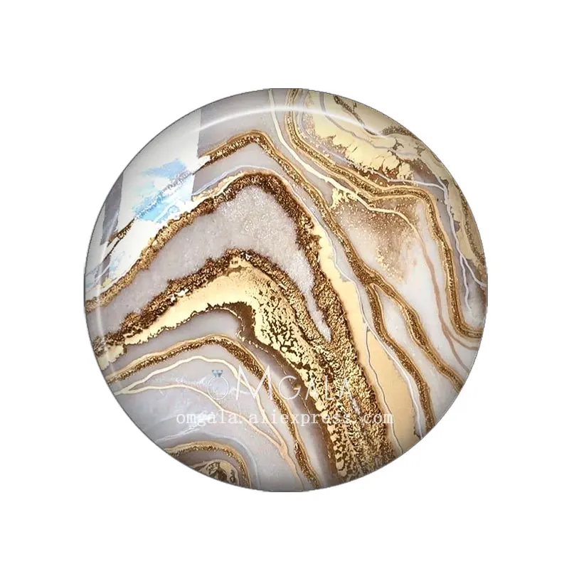 Beauty Imitation Marble Texture Patterns 12mm/16mm/18mm/20mm/25mm Round photo gl - £91.06 GBP