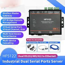 HF5122 RJ45 RS232/485/422 Serial To Ethernet RTOS Serial 2 Port Converte... - €59,85 EUR