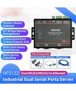 HF5122 RJ45 RS232/485/422 Serial To Ethernet RTOS Serial 2 Port Converte... - $69.84