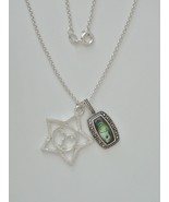 Marcasite Enhanced Sterling Paua Shell and Star face Pendants w/ 16” 1.7... - £79.09 GBP