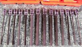 14pc 3/8 Dr 4-1/4" Extra Long Hex Bit Socket Set Metric And Sae w/ Case Cvr Inch - $31.00