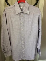 Pre-owned ARMANI COLLEZIONI Lavender Long Sleeve Dress Shirt SZ 42/16.5 - $48.51