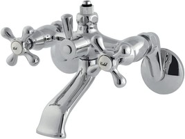 62-Inch, Polished Chrome, Vintage Wall Mount Tub Faucet With Riser Adaptor, - £245.39 GBP