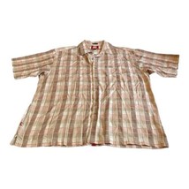 Ecko Unltd Shirt Mens Large The Krute Button Up Plaid Pink Brown Classic... - £21.99 GBP