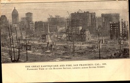 #5-The Great Earthquake &amp; Fire Disaster 1906 In San Francisco CA Postcard BK63 - £7.15 GBP