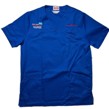 NHS  Scrub Top Emergency Medicine Nurse Practitioner Small Royal Blue Tunic - £10.32 GBP