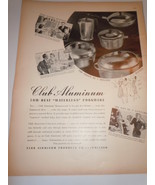 Vintage Club Aluminum Waterless Cookware Print Magazine Advertisement 1937 - $10.92 CAD