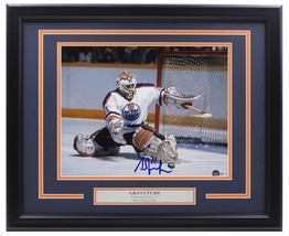Grant Fuhr Signé Encadré 11x14 Edmonton Oilers Hockey Photo Bas - £106.21 GBP