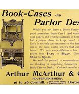 Arthur McArthur Book Case Desk 1894 Advertisement Victorian Furniture AD... - $366.69 MXN