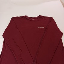 Columbia Men's Burgundy Cotton Long Sleeve Crewneck Graphic T-Shirt Size 2XL image 10