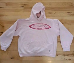 Vintage 90s Breckenridge Ski Large Sweatshirt Hoodie Colorado Pink Chiffon USA - £20.58 GBP