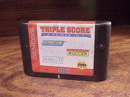 Sega Genesis Triple Score 3 Games in One Game Cartridge, no. 670-2497, tested - £4.30 GBP