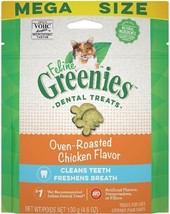 Greenies Feline Natural Dental Treats Oven Roasted Chicken Flavor - 4.6 oz - £10.19 GBP