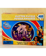 DC Super Hero Girls Glitter Puzzle 48 pcs 11&quot;x15&quot; New Sealed - £10.57 GBP