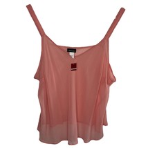 Avenue Blouse 30/32 Sheer Peach Thin Straps New - $24.74