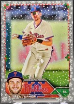 2023 Topps Holiday Trea Turner #H118 Metallic Snowflakes Philadelphia Phillies - $2.25