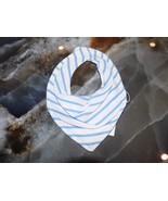 Janie and Jack Blue/White Striped Bandana Bib Size OS/NB Boy&#39;s NEW - £13.37 GBP