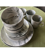 Elama Fine Marble Black dinnerware extras - $65.00