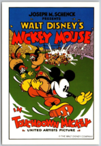 MICKEY MOUSE CONTINENTAL POSTCARD Touchdown Mickey Movie, United Artists - £4.99 GBP