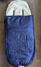 LL Bean Infant Sleeping Bag Bunting Navy Insulated Faux Shearling Lined ... - €41,33 EUR