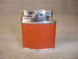 Old Vtg Collectible Ronson Sport Brown Leather Cigarette Lighter Silver ... - £19.94 GBP