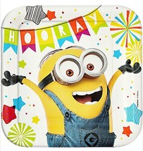 Despicable Me Minions Lunch Dinner Plates 8 Per Package Birthday Supplies - £3.89 GBP