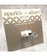 Sparkle Allure JCPenney Silver Plated Crystal Band Ring Size 7 NWT - $21.73