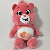 Care Bears Love A Lot Bear Basic Fun 2021 Plush 10&quot; Pink NWOT Hearts Tongue - £11.46 GBP