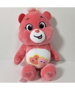 Care Bears Love A Lot Bear Basic Fun 2021 Plush 10&quot; Pink NWOT Hearts Tongue - $14.34