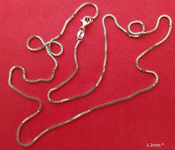 Box Chain -- Sterling Silver -- 1.2mm* -- 30 inch* -- Made In Italy  [BN] - £18.76 GBP