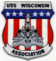 USN United States Navy USS Wisconsin Association Embroidered Patch 4 5/8... - £6.26 GBP