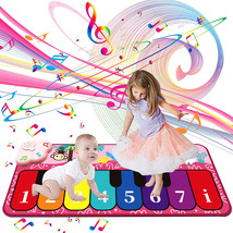 Baby Adjustable Music Mat Keyboard Piano Play Pad Dance Floor Toy for Boy Girl - £27.96 GBP