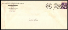 1943 US Ad COVER National Equity Life Ins. Texarkana, Ark-Tex to Bonham, TX A2 - £2.31 GBP