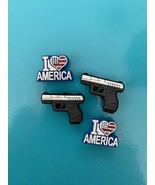 4 Shoe Charms Guns USA America Plug Button For Croc - $9.89