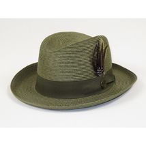 Men Bruno Capelo Summer Spring Soft Straw Style Hat Godfather GF206 Olive image 4