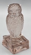 VTG Degenhart Glass Violet Translucent Wise Owl Books Figurine Paperweight GLOWS - £29.88 GBP