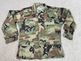US Military Jacket BDU Mens Small Regular Woodland Camo Hunt Combat Pain... - $24.74