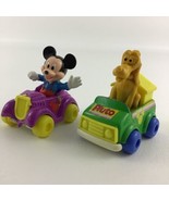 Disney Mickey Mouse &amp; Friends Die Cast Pluto Dog House Car Vintage 80s T... - €13,54 EUR