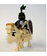 Minifigure Custom Toy Figure Skeleton Knight (J) with Horse animal - $121.22 MXN