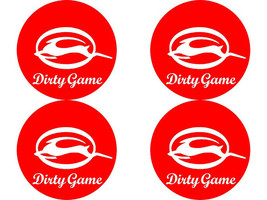 Chevrolet Impala Dirty Game  - Set of 4 Metal Stickers for Wheel Center Caps Lo - $24.90+