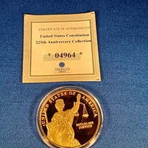 &quot;1787 &quot;We the People&quot; Commemorative Proof Coin 24K Gold layered 225th Clad - £14.93 GBP