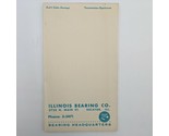 Vintage Illinois Bearing Co. Bearing Headquarters 8&quot;x5&quot; Notepad Flippad - $12.82