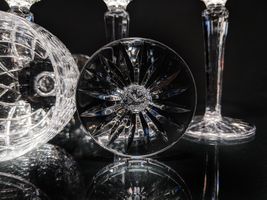 Faberge Clear Crystal Goblet Glasses Set of 6 image 7