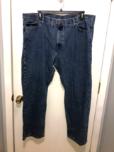 NWT Wrangler Relaxed Fit Mens 44X30 Denim Blue Jeans 100% Cotton NEW - $17.81