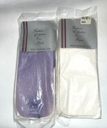 2 Pair Vintage Fashion Collection Sheer Knee High Comport Top NOS - $187.39 MXN