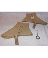 Antique Superior Gray Shoe Spats Unused with Button Hook All Wool - €21,87 EUR