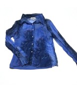 Philly Vintage 90s Big Girls Dressy Long Sleeve Blouse Sz L 12-14 Built ... - $19.06 CAD