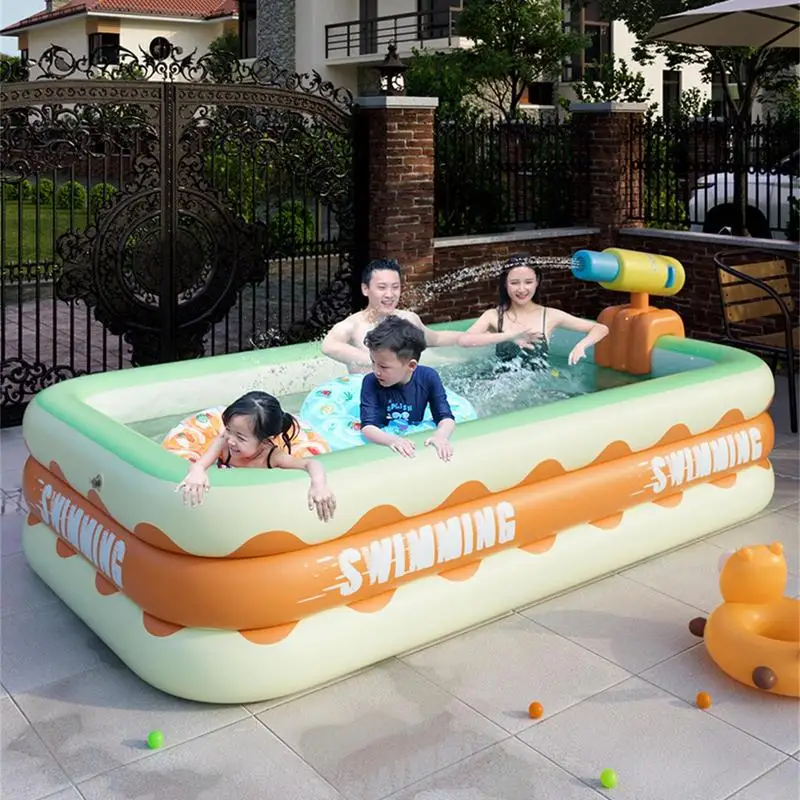 Large Family Kids Swimming Pool Inflatable Summer Water Pool Baby Outdoor Garden - £36.91 GBP+