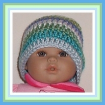 Preemie Boys Beanie, Preemie Boy Striped Beanie, Baby Boy Striped Beanie - £4.67 GBP